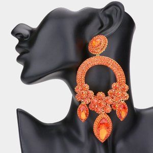 Large Chandelier Prom Pageant Earrings for Ladies, Gift Idea for Her